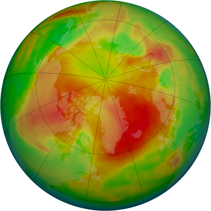 Arctic ozone map for 30 April 2013